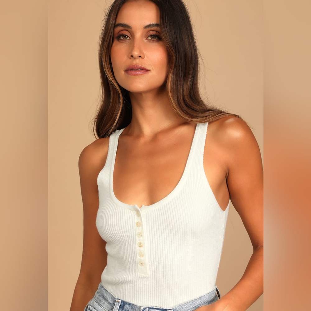 Lulus Sweater Ribbed Tank Top